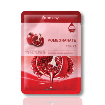 FARM STAY Vissible Difference Mask Sheet Pomegranate 1 Sheet - Bright & Revive