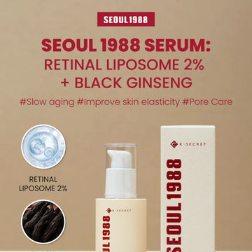 K-SECRET SEOUL 1988 Serum Retinal Liposome 2% + Black Ginseng  30ml - Firming & Anti Aging