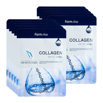 FARM STAY Vissible Difference Mask Sheet Collagen 1 Sheet - Plump & Glow