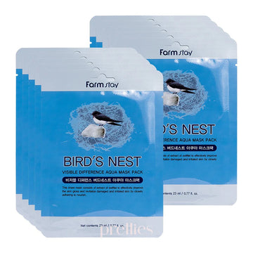 FARM STAY Vissible Difference Mask Sheet Bird Nest 1 Sheet - Nourish & Glow