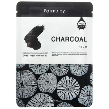FARM STAY Vissible Difference Mask Sheet Charcoal 1 Sheet - Detox & Smooth