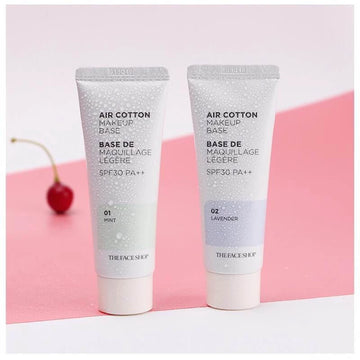 THE FACE SHOP Air Cotton Makeup Base 02 Lavender SPF30 PA++