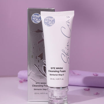 Assemble K - Play .Try .Glow SITE WASH Cleansing Foam, Skinterior Step 0, 120ml. Gentle foam removes impurities while hydrating.