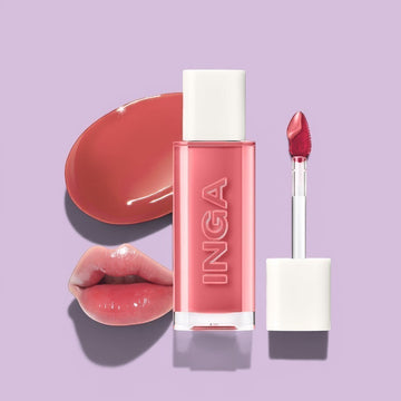 INGA Water Glow Lip Tint 4.5g - 002 Rosy Rose - Fresh Glow & Plumping