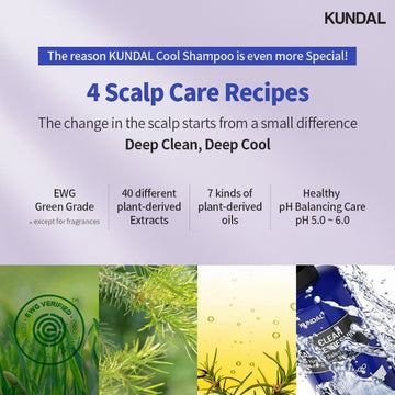 Assemble K - Play .Try .Glow: Kundal Cool & Clear Scalp Refreshing Shampoo, Aqua Mint, 500ml bottle with water splash.