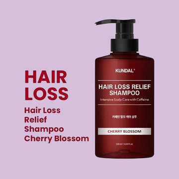 Assemble K - Play .Try .Glow KUNDAL Hair Loss Relief Shampoo 500ml in Baby Powder scent, intensive scalp care with caffeine.