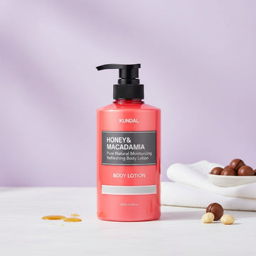 Assemble K - Play .Try .Glow KUNDAL Honey & Macadamia Moisturising Refreshing Body Lotion 500ml, pure natural, for all skin types.