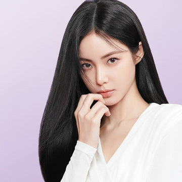 Assemble K - Play .Try .Glow KUNDAL Protein Damage Care Shampoo 500ml in Violet Muguet or Leather Iris scent, creamy pearl texture.