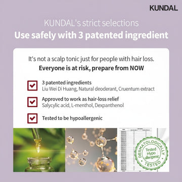 Assemble K - Play .Try .Glow Kundal Scalp Tonic Spray for hair loss relief with patented ingredients and cooling effect.