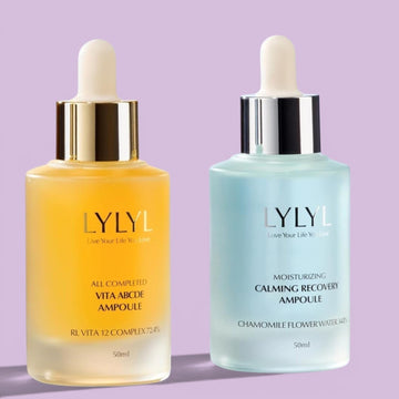 Assemble K - Play .Try .Glow LYLYL Calming Recovery Ampoule with 72-hour moisture barrier, CICA, and chamomile.