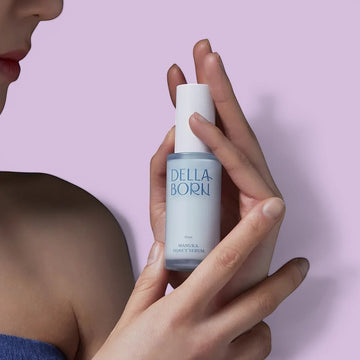Assemble K - Play .Try .Glow: DELLA BORN Manuka Honey Serum 30ml with collagen for glowing, hydrating, and skin barrier support.