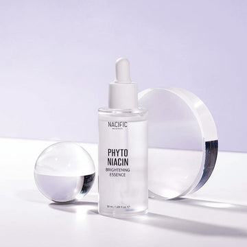 Assemble K - Play .Try .Glow NACIFIC Phyto Niacin Brightening Essence 50ml with dropper, clear bottle, hydrating and brightening serum.