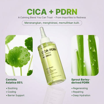 Assemble K - Play .Try .Glow NACIFIC Cica PDRN First Toner 150ml with centella asiatica and sprout barley PDRN for sensitive skin.