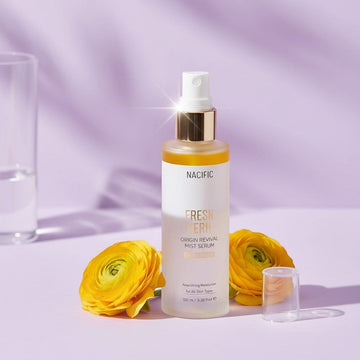 Assemble K - Play .Try .Glow: Nacific Fresh Herb Origin Revival Mist Serum, a hydrating and nourishing facial mist with aloe vera for all skin types.