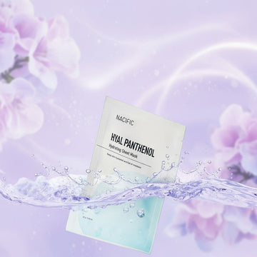 Assemble K - Play .Try .Glow NACIFIC Hyal Panthenol Hydrating Sheet Mask with hyaluronic acid and panthenol for dewy skin.