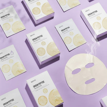 Assemble K - Play .Try .Glow NACIFIC Origin Peptide Reviving Sheet Mask with peptide complex for firming and moisture. Vegan PT Cell sheet.