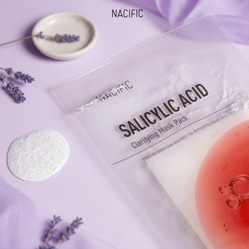 Assemble K - Play .Try .Glow NACIFIC Salicylic Acid Clarifying Mask Pack with BHA for pore cleansing and exfoliation.