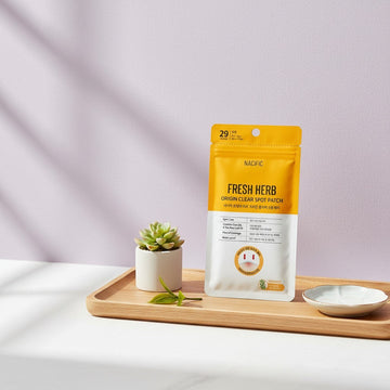 Assemble K - Play .Try .Glow NACIFIC Fresh Herb Origin Clear Spot Patch, 29 pcs, for spot care, contains Cica Extract & Tea Tree Leaf Oil, natural coverage, water-proof.