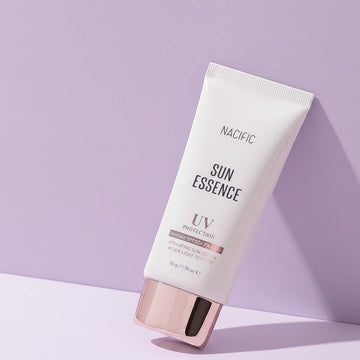 Assemble K - Play .Try .Glow NACIFIC Sun Essence SPF 50+ PA++++ hydrating sunscreen with a light texture.