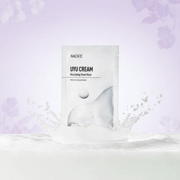 Assemble K - Play .Try .Glow NACIFIC Uyu Cream nourishing sheet mask with milk extract and ceramides for hydration.