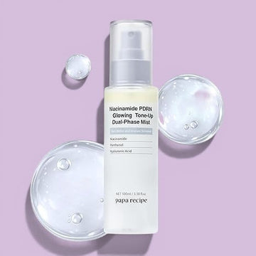 Assemble K - Play .Try .Glow Niacinamide PDRN dual-phase mist for skin vitality, hydration, and tone. Features ceramide and plant-derived oil.