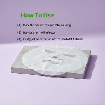 Assemble K - Play .Try .Glow brand Real Centella Cica Daily Quick Cooling Mask, a lightweight tencel sheet mask with centella essence for soothing irritated skin.