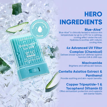 Assemble K - Play .Try .Glow NATURE REPUBLIC California Aloe Cooling Watery Sun Stick with ice and aloe slices