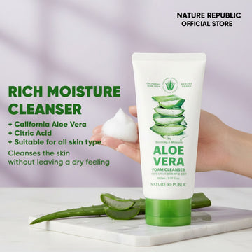 NATURE REPUBLIC Soothing & Moisture Aloe Vera Foam Cleanser 150ml