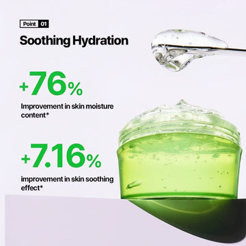 Assemble K - Play .Try .Glow NATURE REPUBLIC Aloe Vera soothing gel showing hydration and skin soothing test results