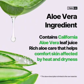 Assemble K - Play .Try .Glow graphic showing fresh sliced aloe vera leaves with a hydrating gel drop for skin soothing