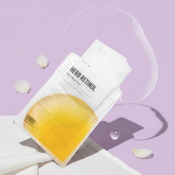 Assemble K - Play .Try .Glow Herb Retinol Relief Mask Pack with nourishing serum for anti-aging and hydration.