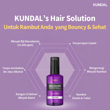 Assemble K - Play .Try .Glow KUNDAL Ultra Hair Serum in Acacia Moringa scent, 100ml bottle. Made in Korea.