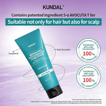 Assemble K - Play .Try .Glow Kundal Refreshing Anti-Dandruff Conditioner in teal tube with Soapy Musk scent. For scalp and hair care.