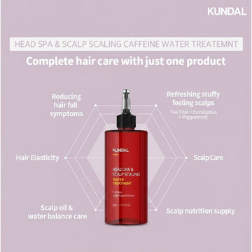 Assemble K - Play .Try .Glow KUNDAL Caffeine Water Treatment bottle with applicator, for hair loss and scalp care.