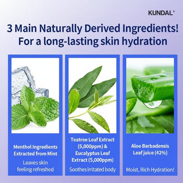 Assemble K - Play .Try .Glow KUNDAL Cool Body Wash Aqua Mint with mint, ice, eucalyptus, and aloe vera for refreshing hydration.