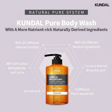 [KUNDAL] Honey & Macadamia Pure Body Wash 500ml