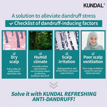 Assemble K - Play .Try .Glow Kundal Refreshing Anti-Dandruff Shampoo 500ml, a solution for dandruff stress.