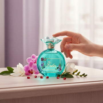 Assemble K - Play .Try .Glow Maryaj Calin floral fruity perfume bottle with orchid and pomegranate accents
