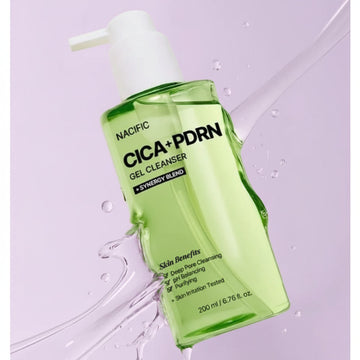 Assemble K - Play .Try .Glow NACIFIC Cica PDRN Gel Cleanser with Centella Asiatica Leaf Water for deep pore cleansing and troubled skin.