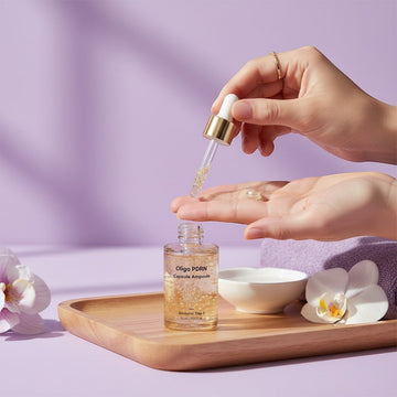 Assemble K - Play .Try .Glow Skinterior Step 3 Oligo PDRN Capsule Ampoule with gold flecks, 30ml.