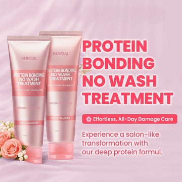 Assemble K - Play .Try .Glow Kundal Protein Bonding No Wash Treatment 130ml in Violet Muguet scent. Leave-in hair care for damage.