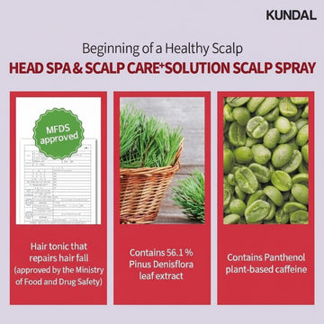 Assemble K - Play .Try .Glow: Kundal Head SPA & Scalp Care+ Solution Scalp Spray with pine extract and caffeine for hair loss.