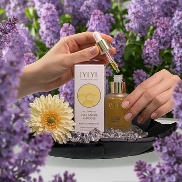 Assemble K - Play .Try .Glow LYLYL Vita ABCDE Ampoule with 11 multivitamins, 7 peptides, and 72.4% Vitamin Tree Water for anti-aging.