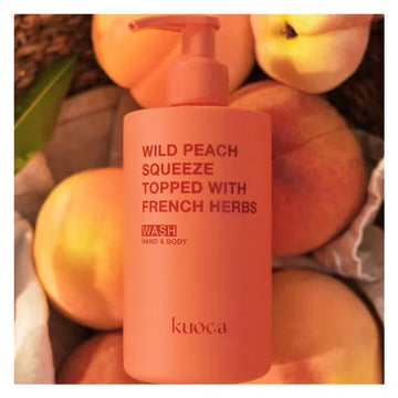 KUOCA Hand&Body Wash Wild Peach 300ml - Clean & Fresh