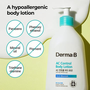 DERMA:B AC Control Body Lotion 400ml - Moist & Purify