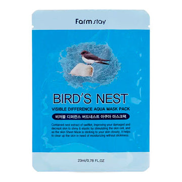 FARM STAY Vissible Difference Mask Sheet Bird Nest 1 Sheet - Nourish & Glow