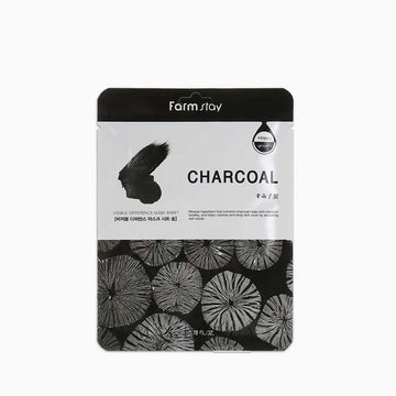 FARM STAY Vissible Difference Mask Sheet Charcoal 1 Sheet - Detox & Smooth