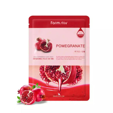 FARM STAY Vissible Difference Mask Sheet Pomegranate 1 Sheet - Bright & Revive