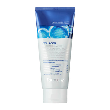 FARM STAY Collagen Water Full Moist Deep Cleansing Foam 180ml - Clean & Moist