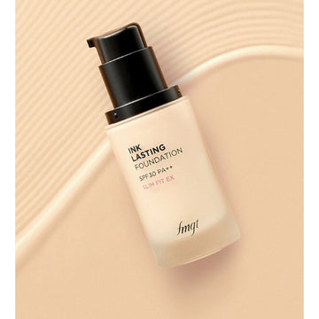 THE FACE SHOP Ink Lasting Foundation Slim Fit Ex V201 Apricot Beige SPF30 PA++